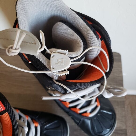 Burton Fader Matrix 2 Lace Snowboarding Boots Black/Grey/Orange Size Men's 8 - Picture 7 of 12